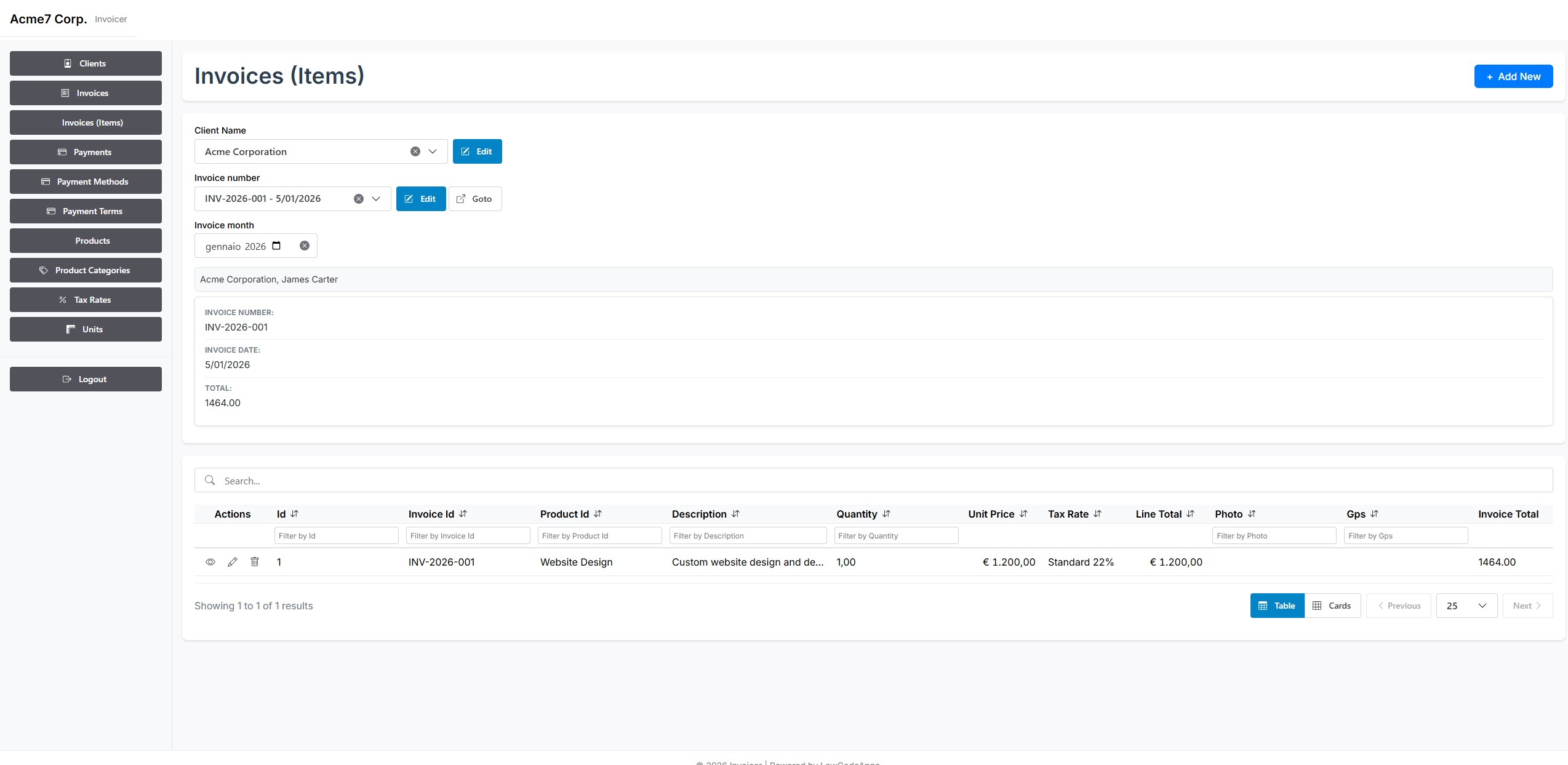 Runtime View - Your configured interface in action